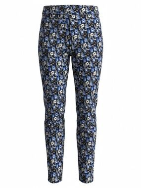 J McLaughlin women’s Blue Floral Print Slim Pants size 2 stretch